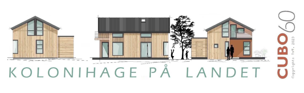 Kolonihage på landet nye hus